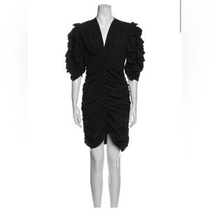 Isabel Marant Black Ruched Mini Dress M/US8